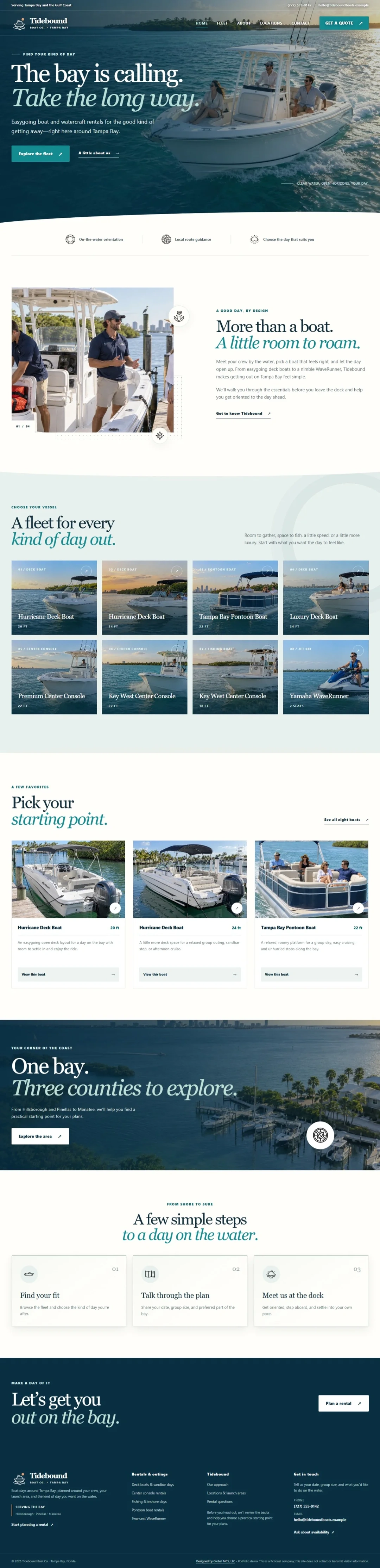 Boat Rentals demo preview