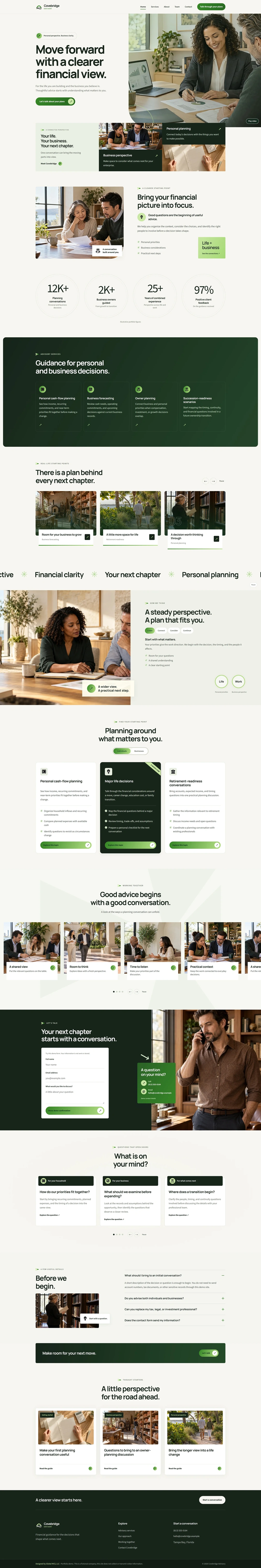 Finance Consulting demo preview