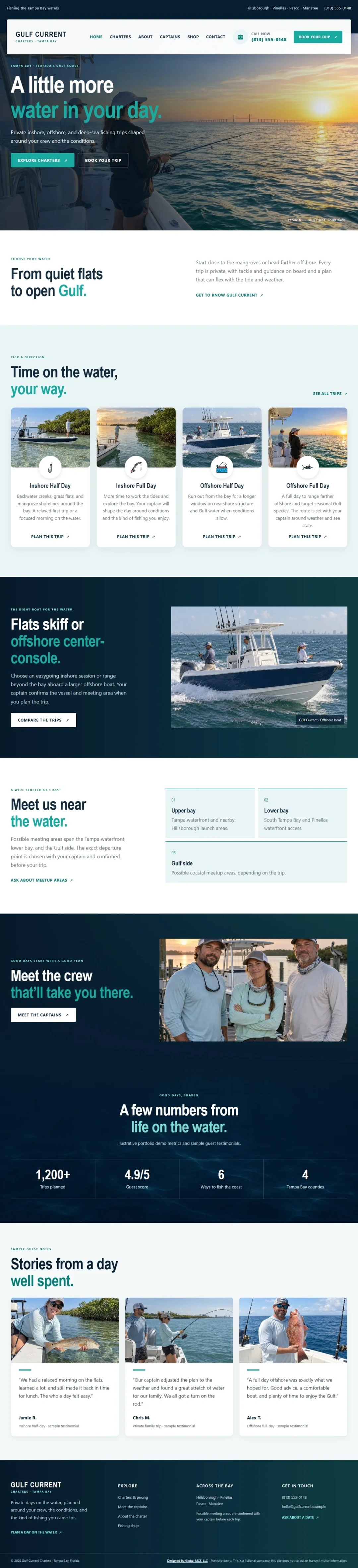 Fishing Charters demo preview